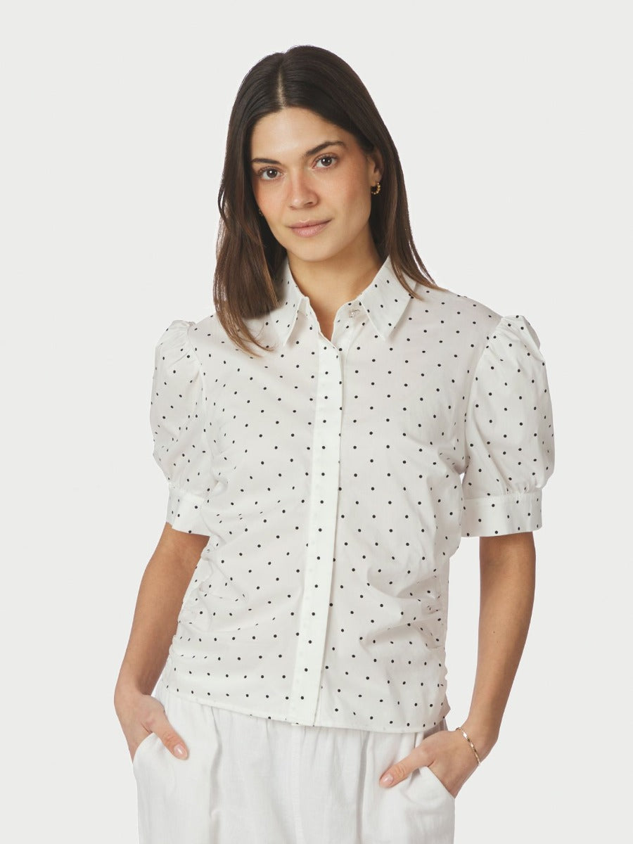 Frannie Dot Shirt Off White