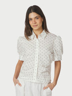 Frannie Dot Shirt Off White