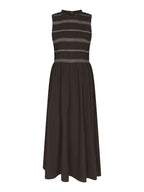 Atika Deco Smock Dress Dark Brown