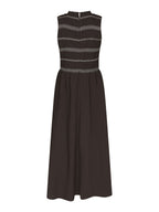 Atika Deco Smock Dress Dark Brown