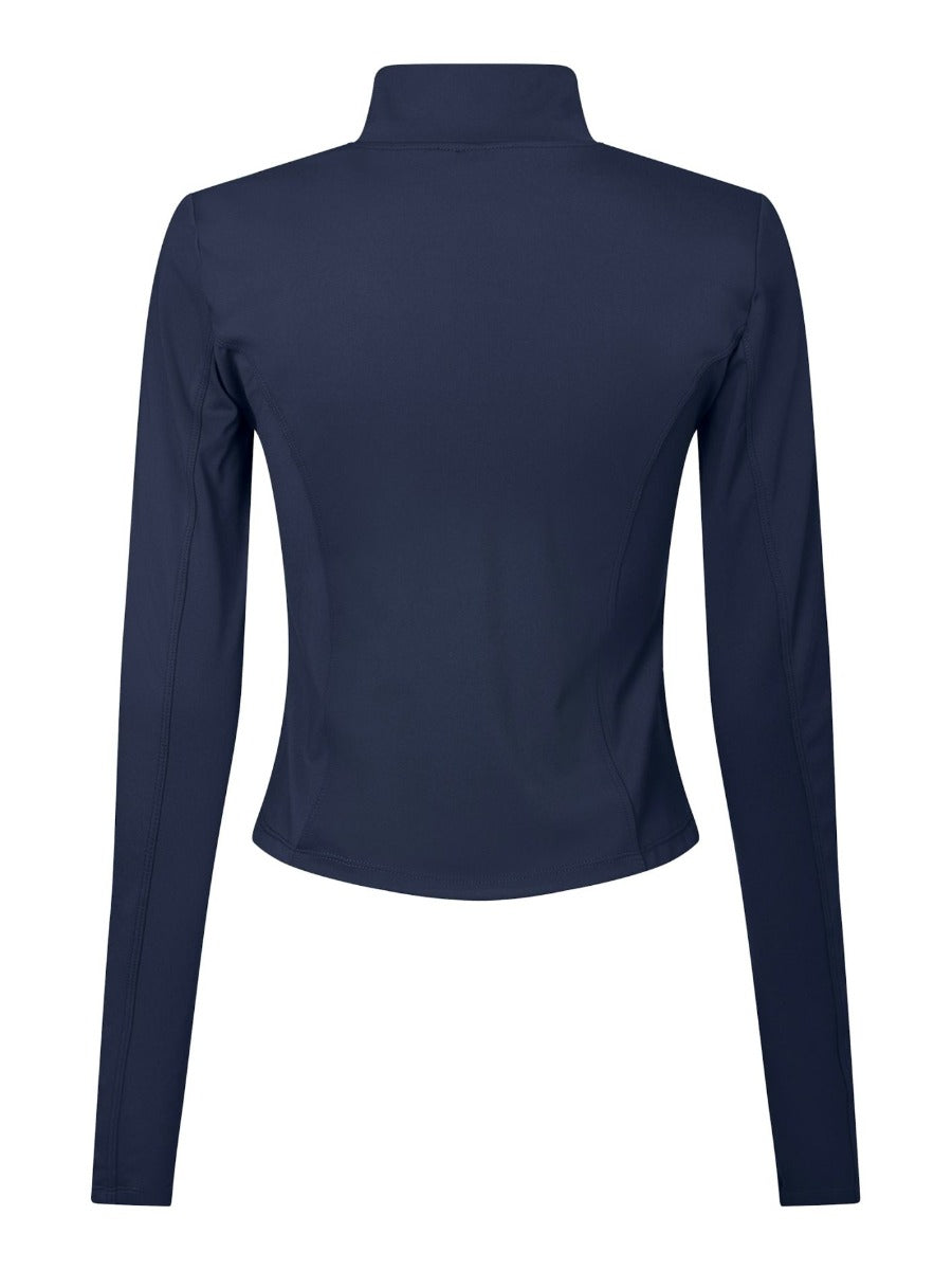 Nolana Zip Blouse Navy