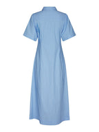 Baia Stripe Poplin Dress Light Blue