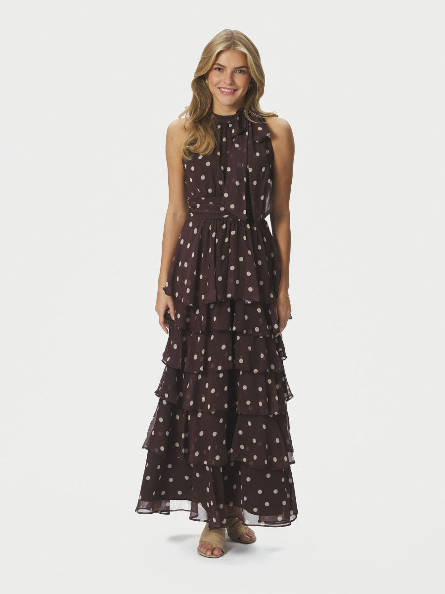 Marli Big Dot Dress Brown