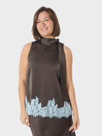 Lorenz Lace Top Dark Brown