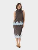 Lorenz Lace Top Dark Brown