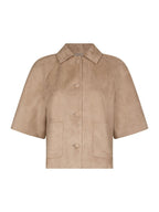 Editta Faux Suede Jacket Sand