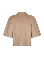 Editta Faux Suede Jacket Sand