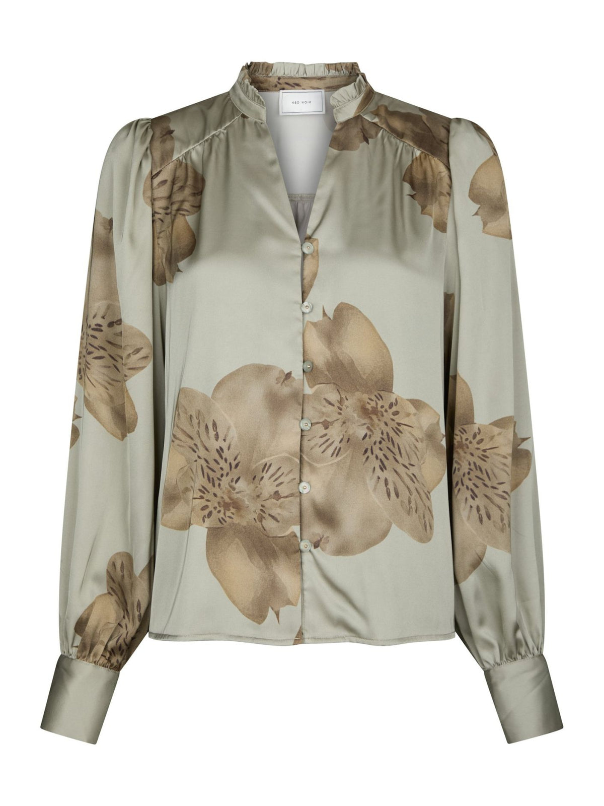 Neo Noir Massima Misty Orchid Blouse Smoke Green