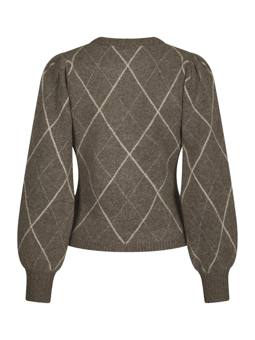 Neo Noir Koteas Check Knit Cardigan Taupe