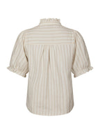Odesa Linen Stripe Blouse Sand