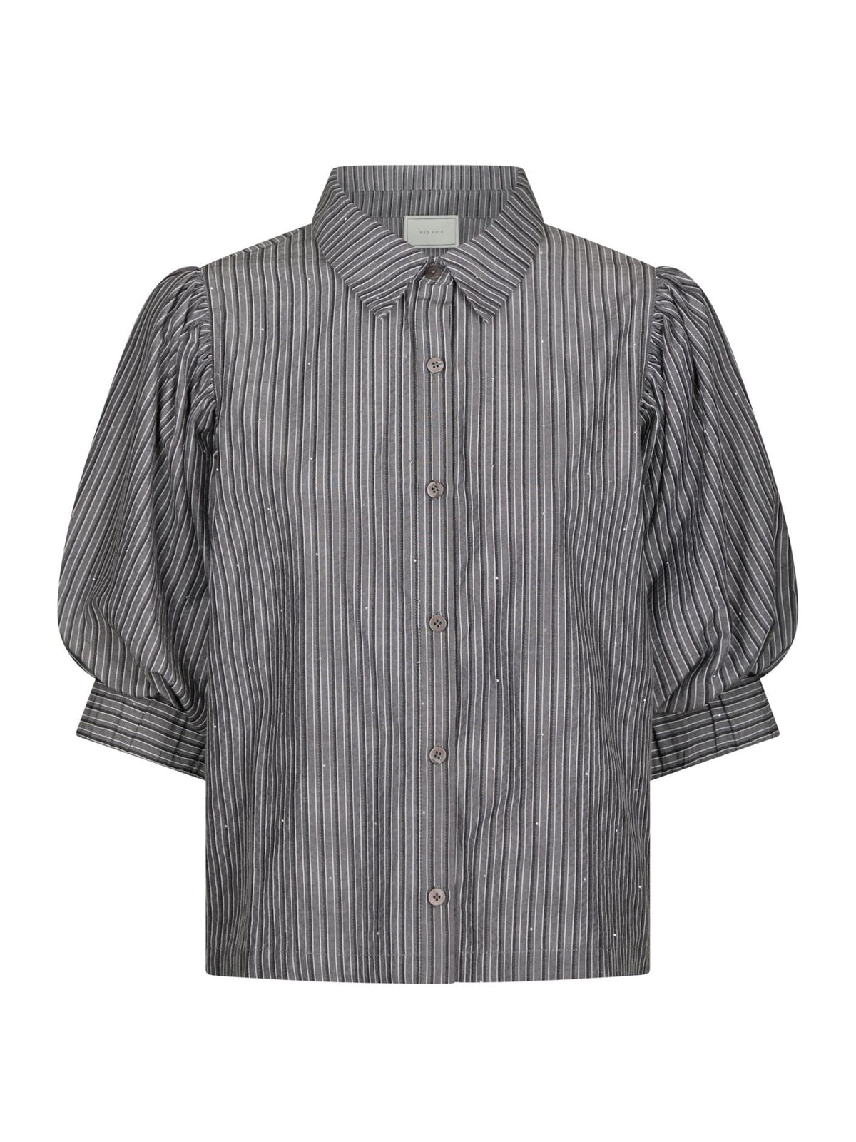Neo Noir Etta Stripe B Shirt Dark Grey