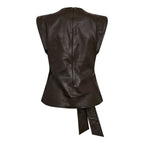 Gitt Pleat Top Dark Brown