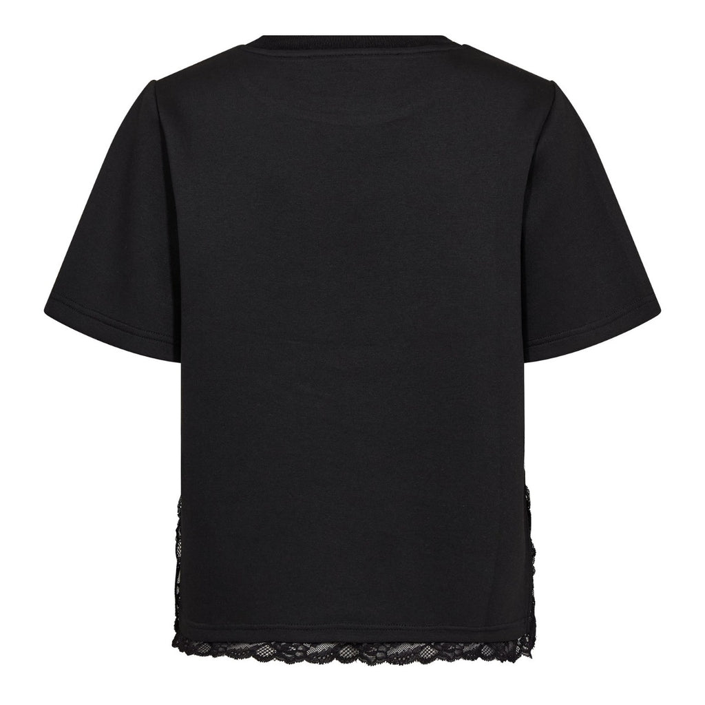 Evi Lace T-shirt Black
