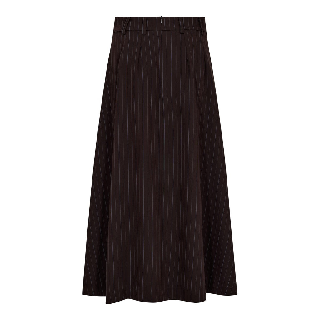 Anya Trinny Pleat Skirt Dark Brown