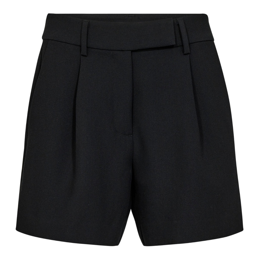 Vola Crop Pleat Shorts Black