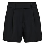 Vola Crop Pleat Shorts Black