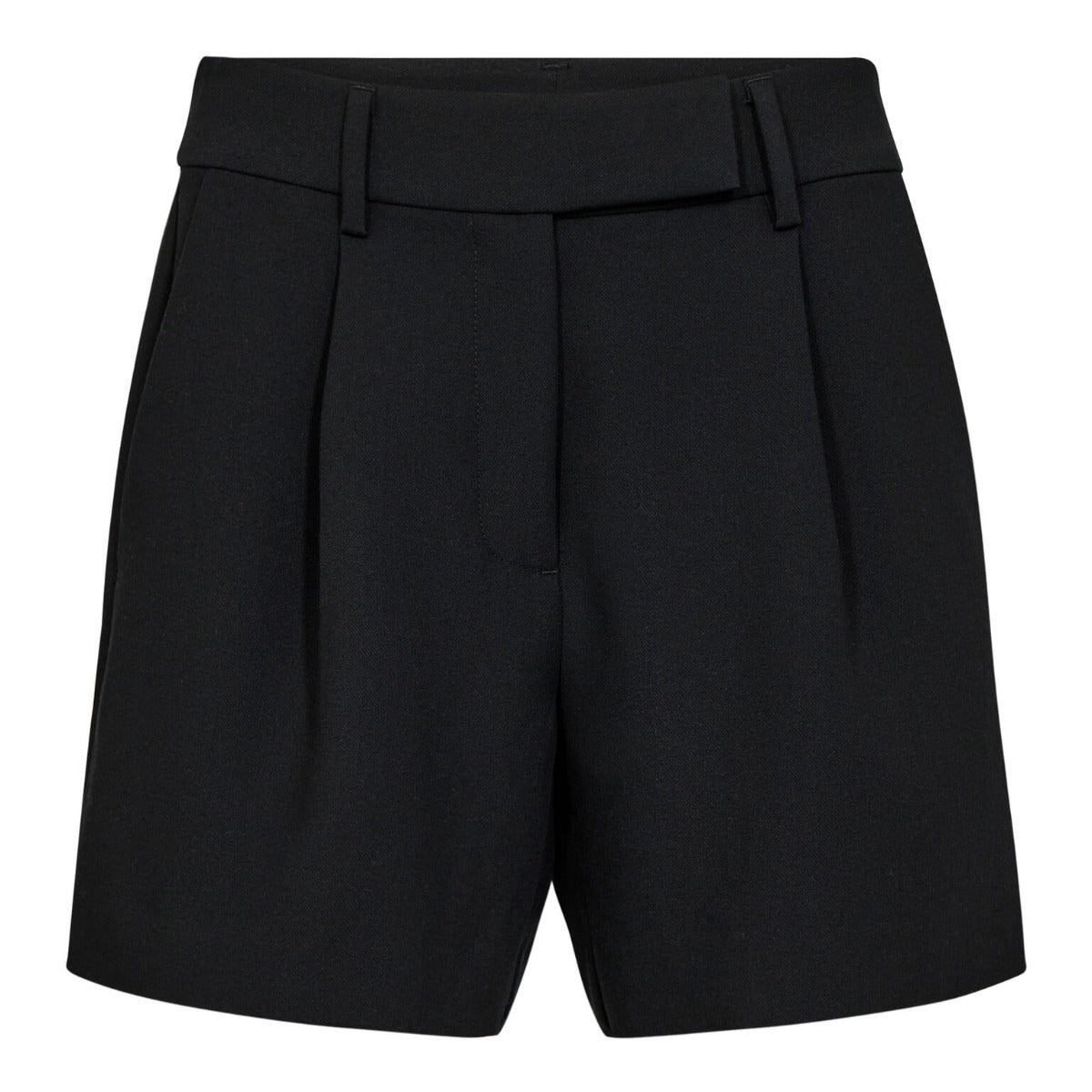 Vola Crop Pleat Shorts Black