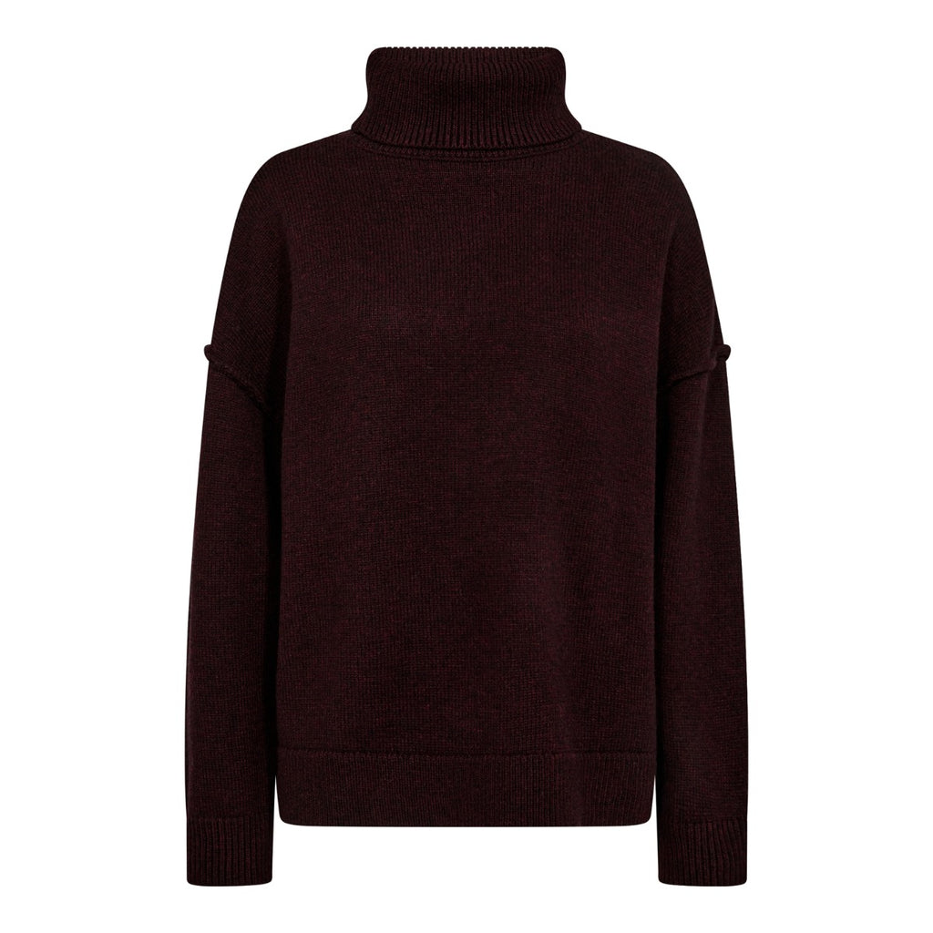 Maja Slit Roll Neck Winered