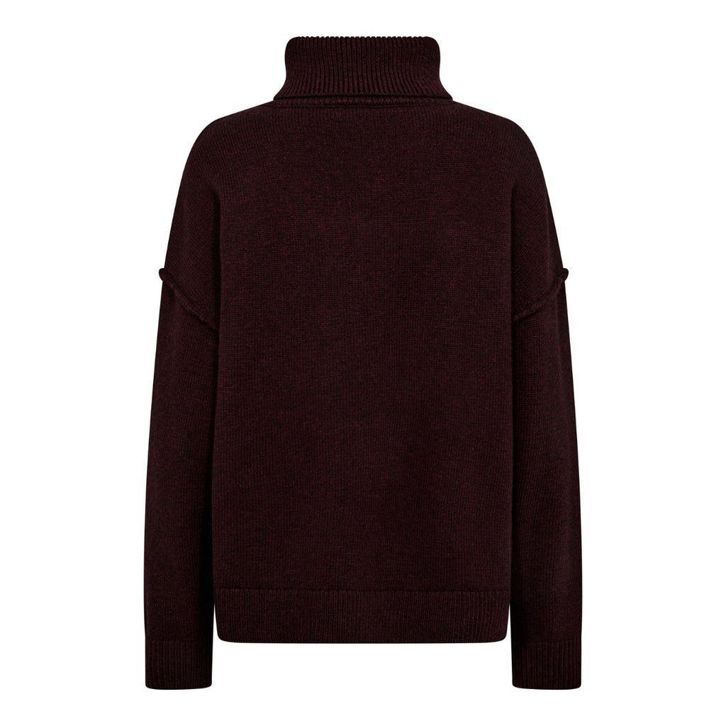 Maja Slit Roll Neck Winered