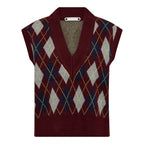 Row Check Vest Winered