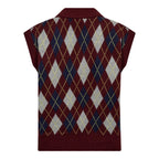 Row Check Vest Winered