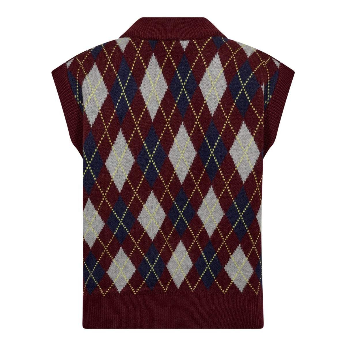 Row Check Vest Winered