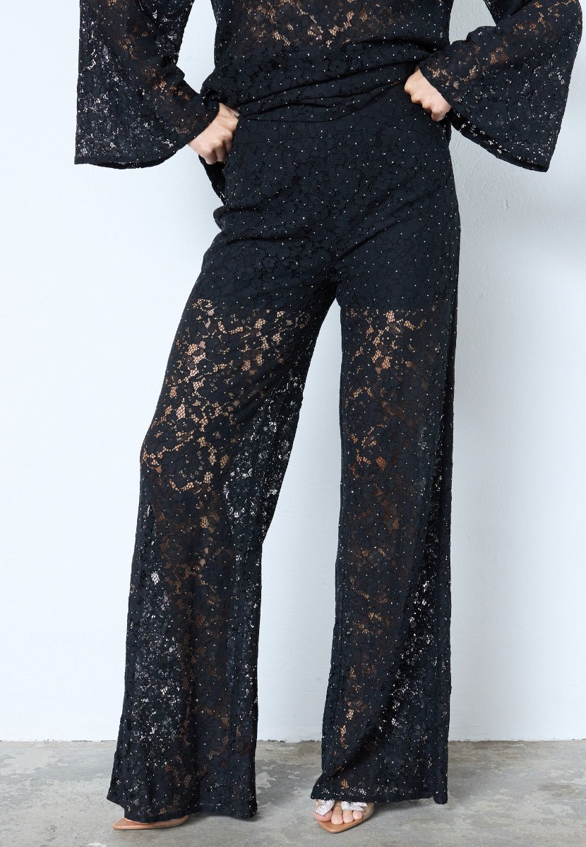 Sia Simili Lace Pant Black