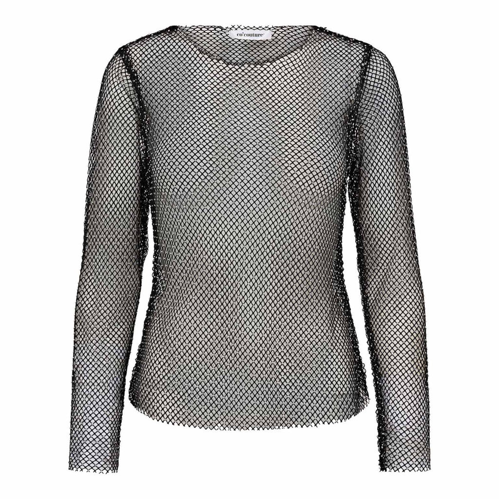 Krystal Net Blouse Black