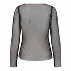 Krystal Net Blouse Black