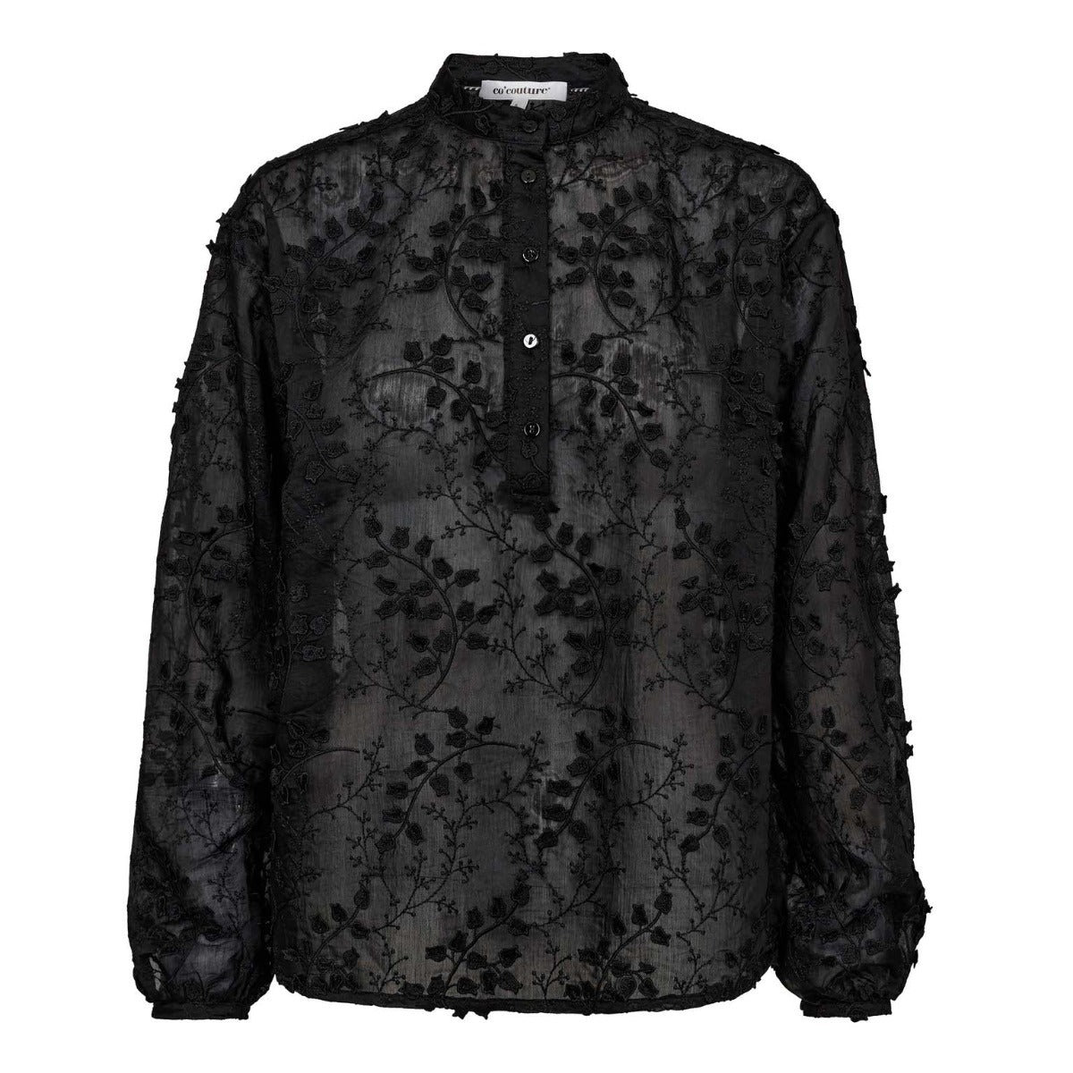 Isak Embroidery Shirt Black