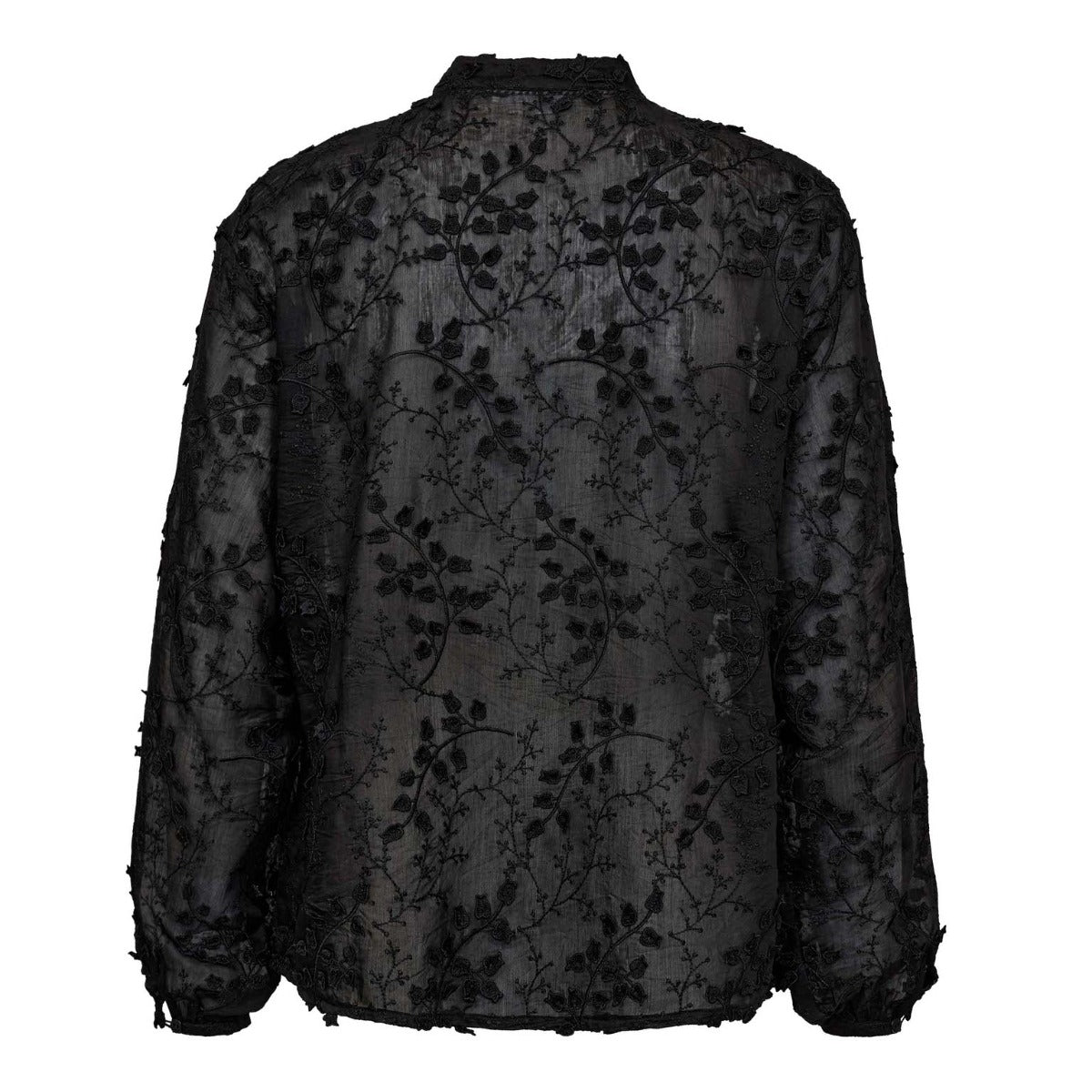 Isak Embroidery Shirt Black