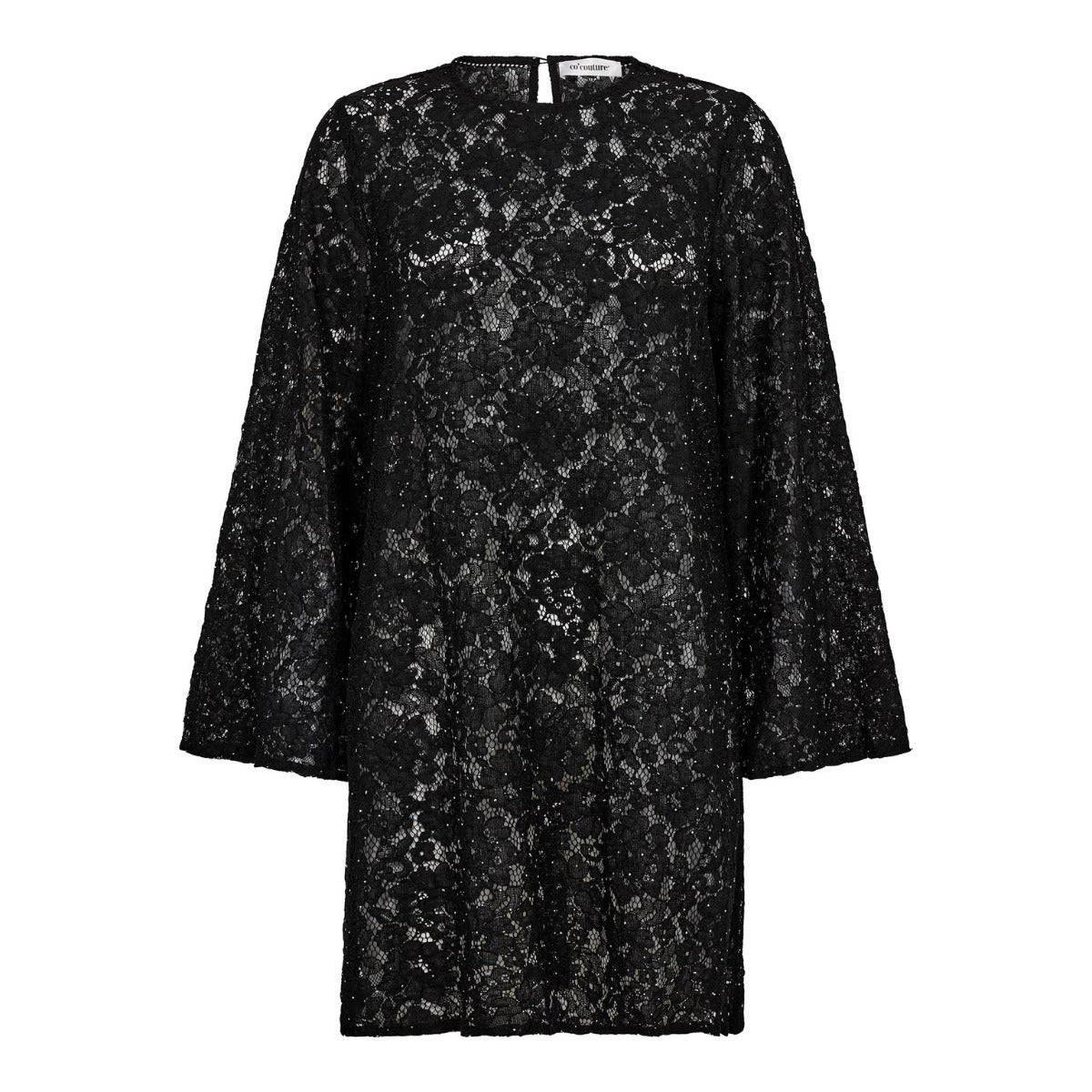 Sia Simili Lace Dress-BLACK