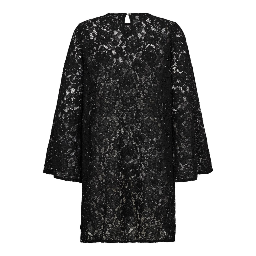 Sia Simili Lace Dress-BLACK
