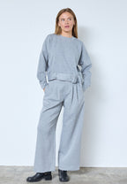 Lance Pleat Sweatpant Grey