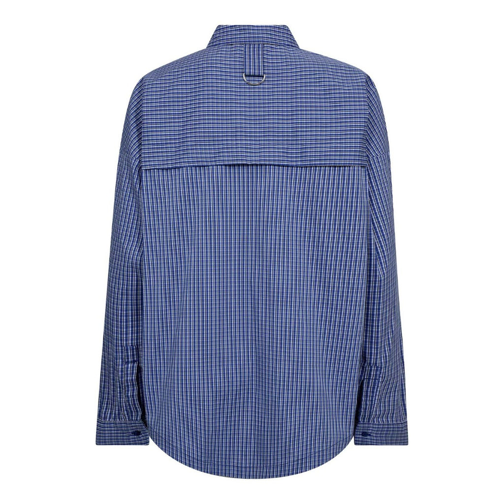 Aniza Oversize Slit Shirt New Blue