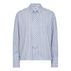 Devin Stripe Tie Shirt Blue
