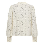 Diem Dot V-Blouse Off White