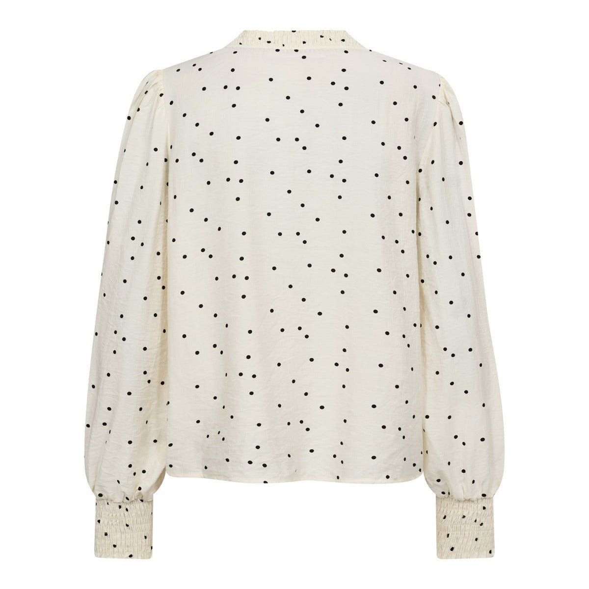 Diem Dot V-Blouse Off White