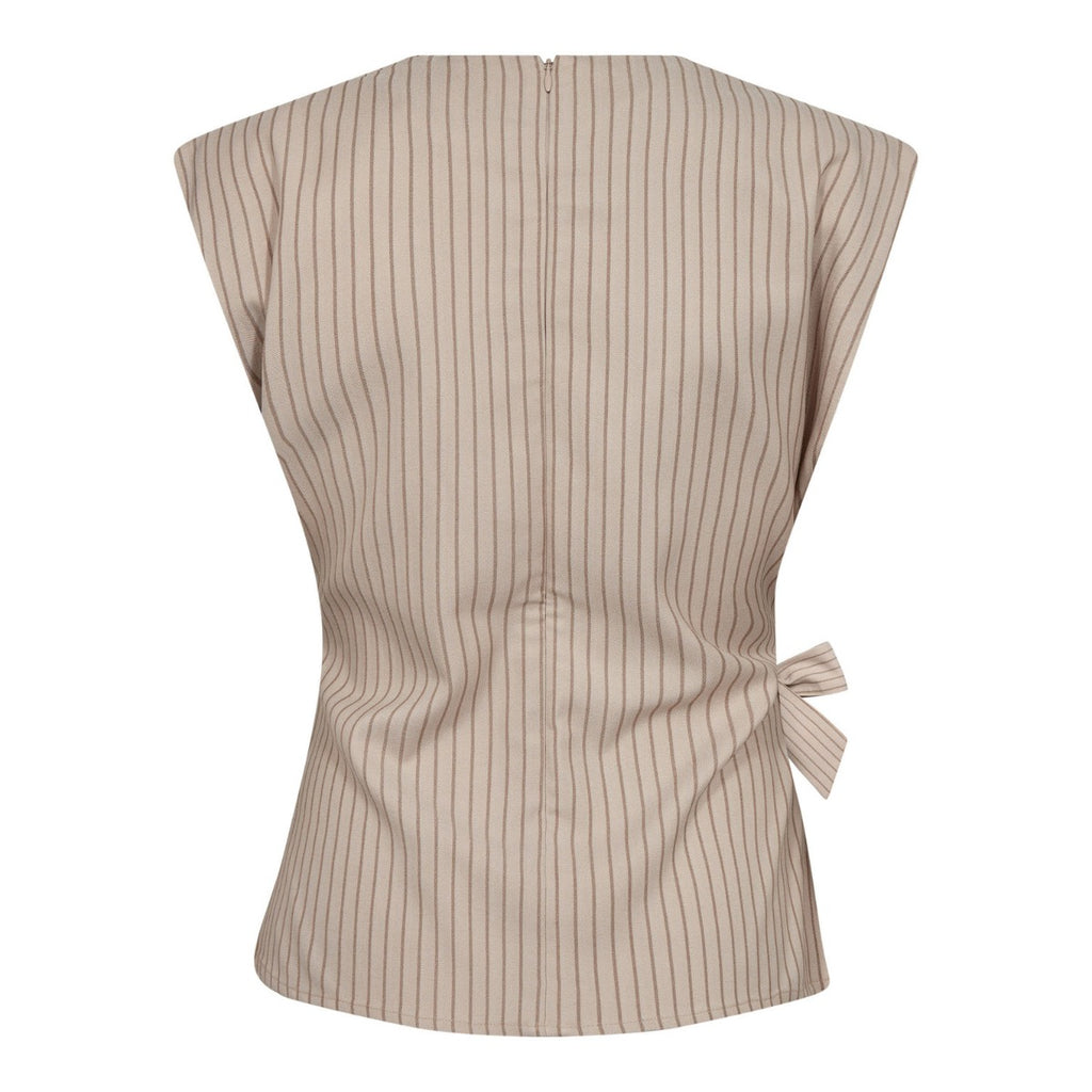 Salvie Pleat Top Bone