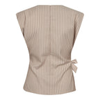 Salvie Pleat Top Bone