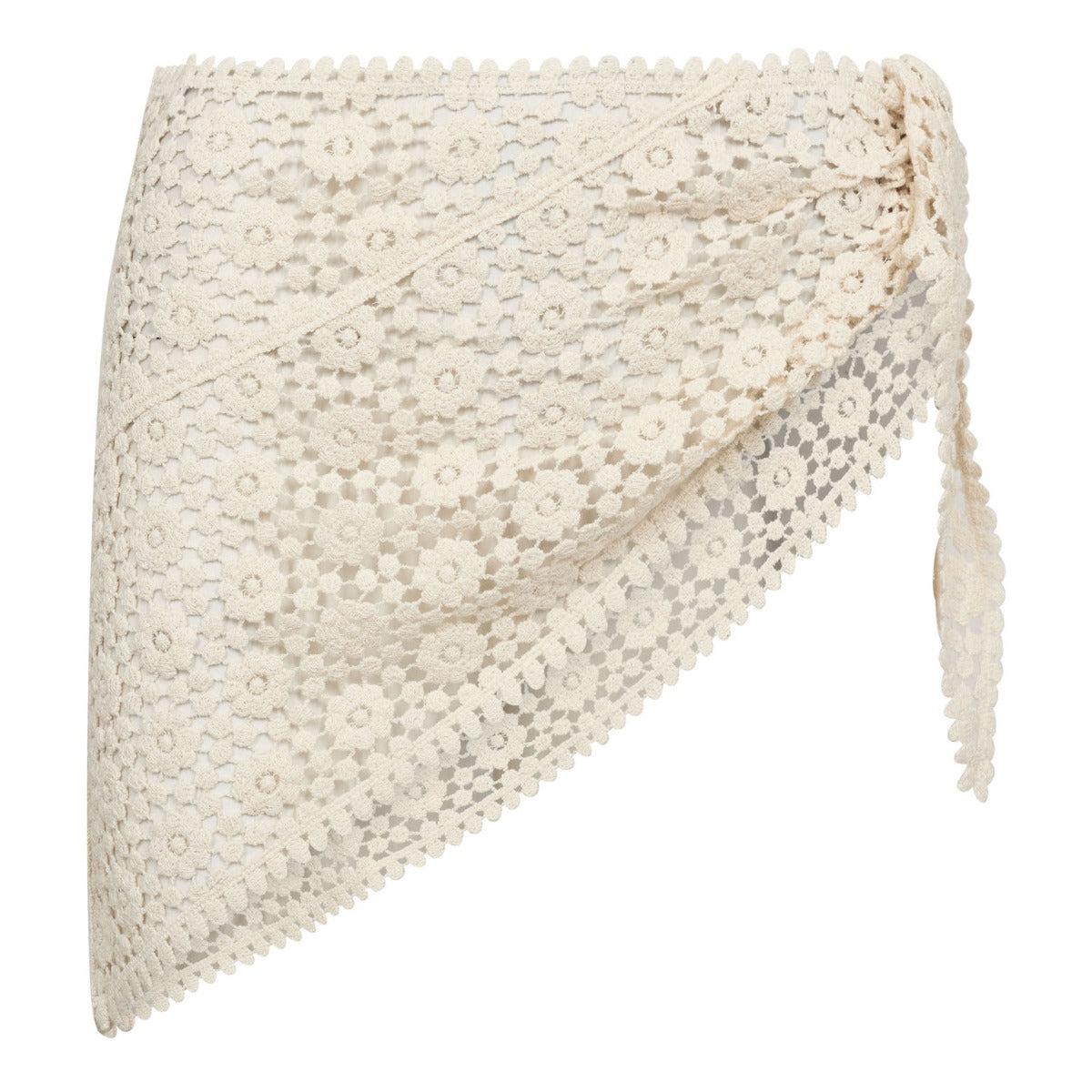 Calin Crochet Scarf Skirt Off White