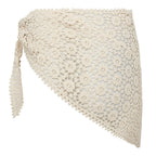 Calin Crochet Scarf Skirt Off White