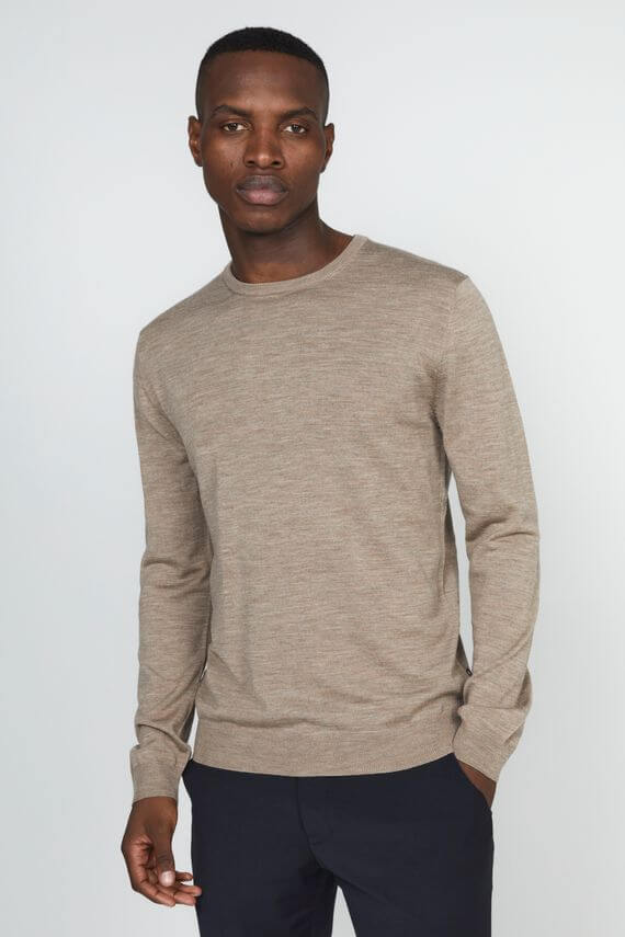 Margrate Merino Knit Khaki Melange
