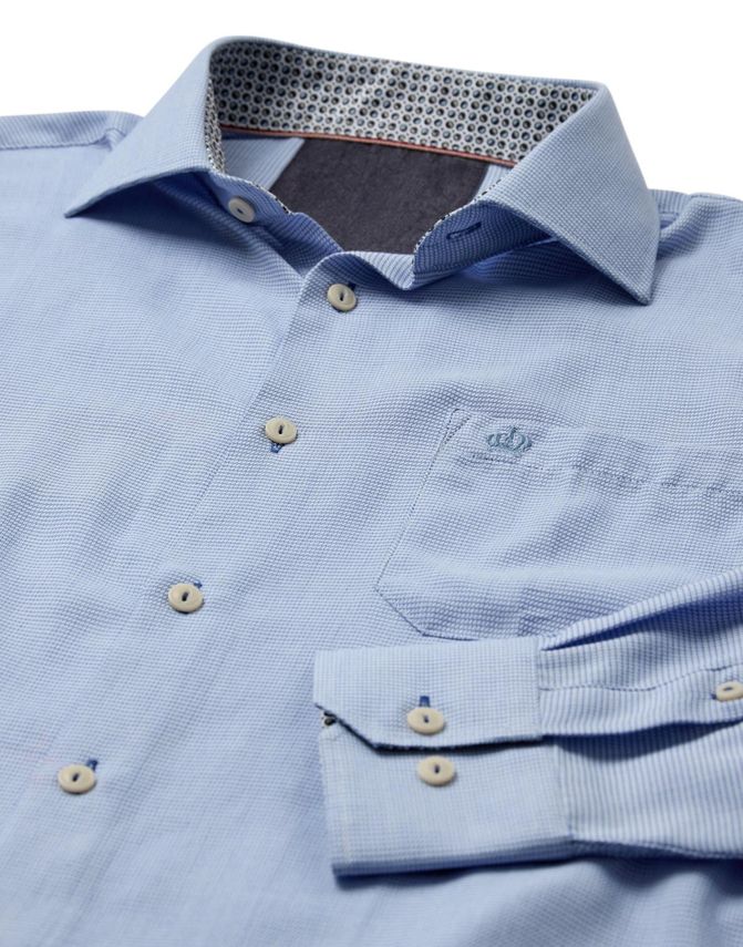 Mens L/S Shirt Regular Light Blue