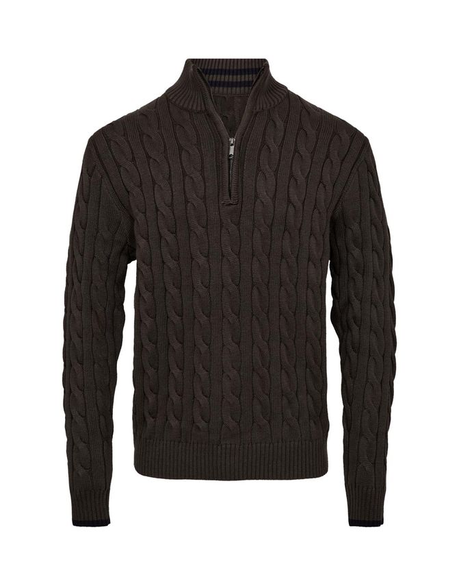 Mens Knit Regular Fit Army