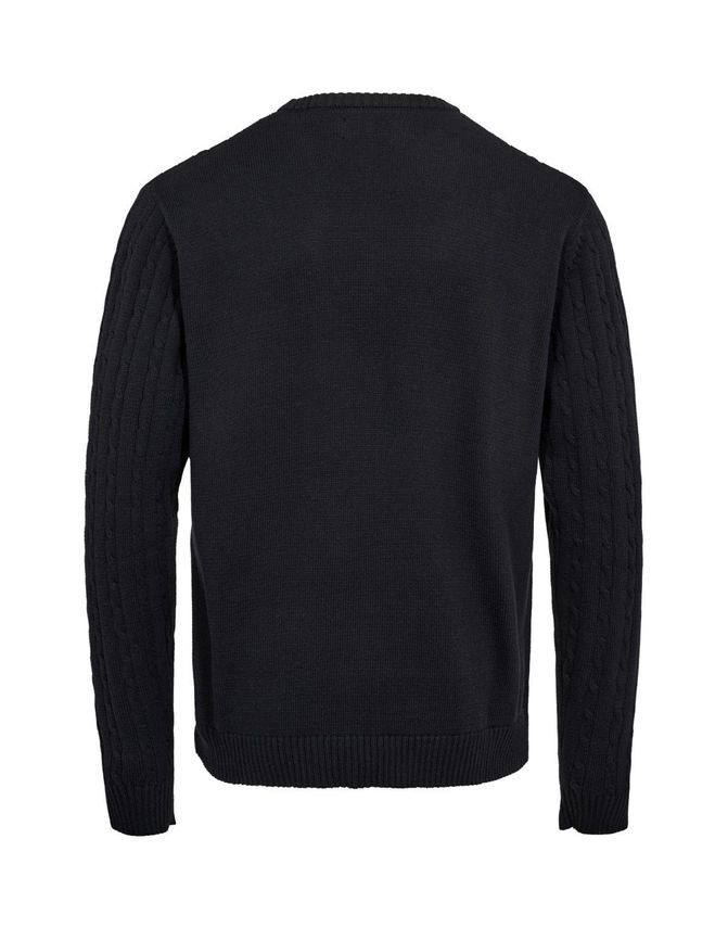Cable O-Neck Knit Regular Fit Navy