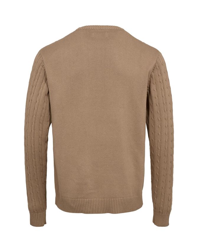 Cable O-Neck Knit Regular Fit Sand