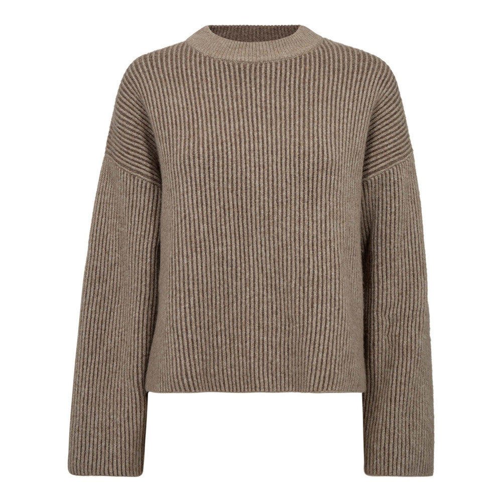 Theresa Turtleneck Rib Knit Sand