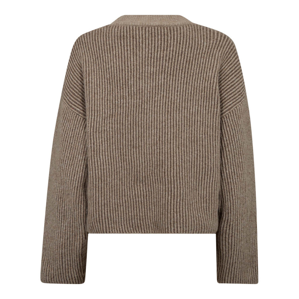 Theresa Turtleneck Rib Knit Sand