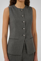 My Essentiel Wardrobe Dina Vest Dark Grey